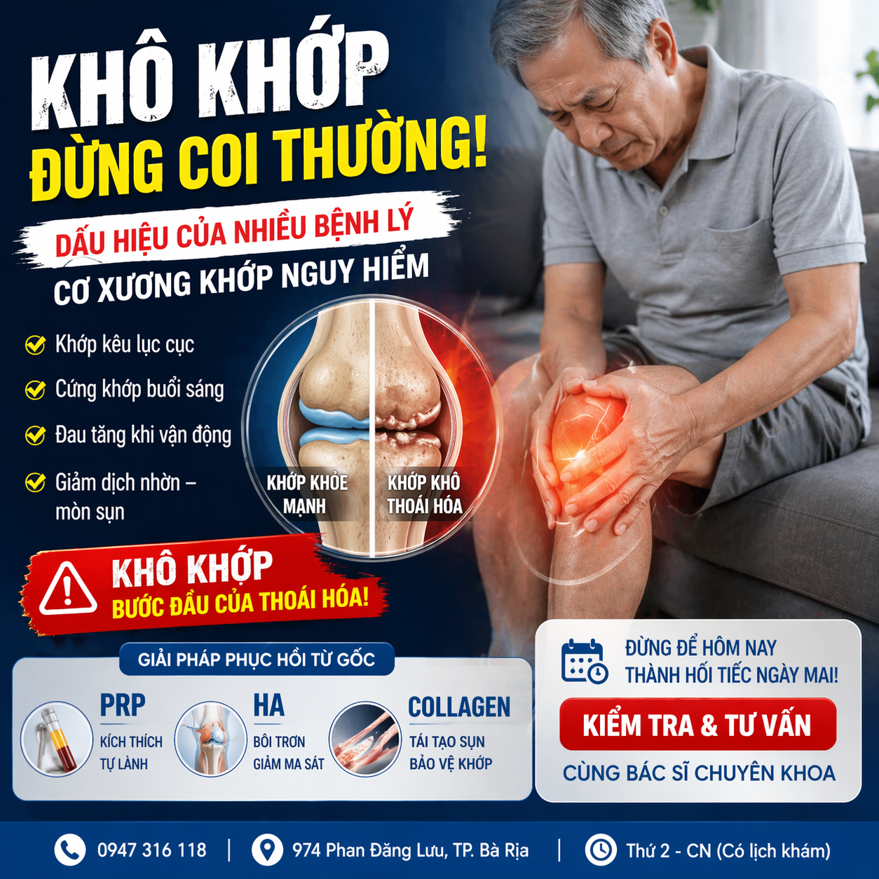 KHÔ KHỚP LÀ BỆNH GÌ?